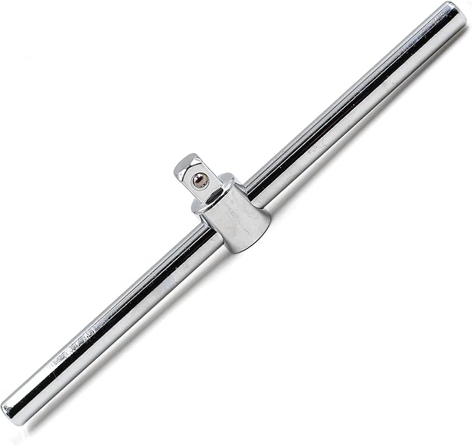 Chiloskit 1/2" T-Handle Socket Breaker Bar Wrench Extension Sliding Bar T-Handle Nut Driver Socket Adapter For Car Repair Hand Tool (1/2)