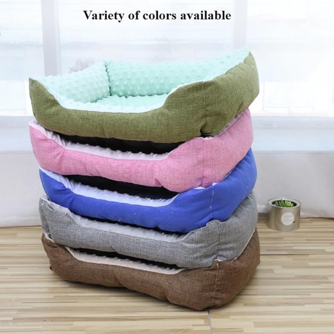 Large Dog Bed with Non-Slip Bottom, Waterproof Orthopedic Cushion, Machine Washable Rectangle Pet Mat - Thick Cozy Bed for Big Dogs(23.62''X5.51''X17.72'',Green)