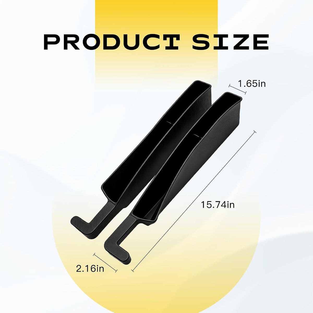 2PCS New Car Seat Gap Stopper with 2 Storage Areas，Car Seat Gap Storage Organizer for Phone Keys Wallet，Universal Car Seat Gap Filler Interior Accessories (Black)