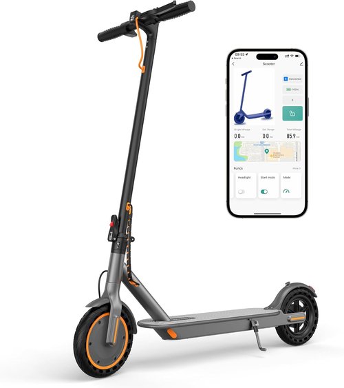 MAXSHOT Electric Scooter - High-Speed Folding E-Scooter with Dual Suspension | 350W/500W Motor, 21-28 Miles Range, 8.5/10/14" Tires