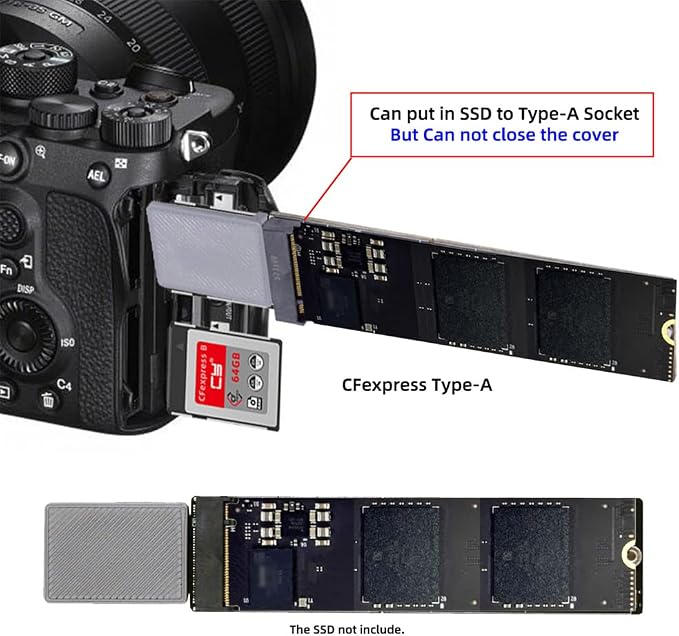 CFexpress Type-A to NVME 2230 2240 2260 2280 Memory Card Kit Case CFE CFA NGFF