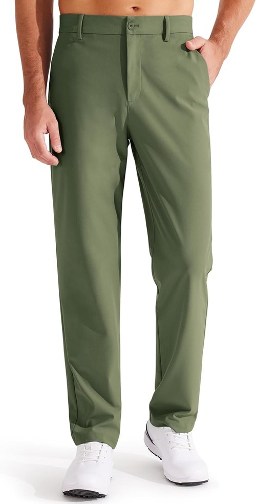 Libin Men's Golf Pants - Classic Fit Flat Front Lightweight Stretch Casual Pants | 29" - 31" - 33" Sizes