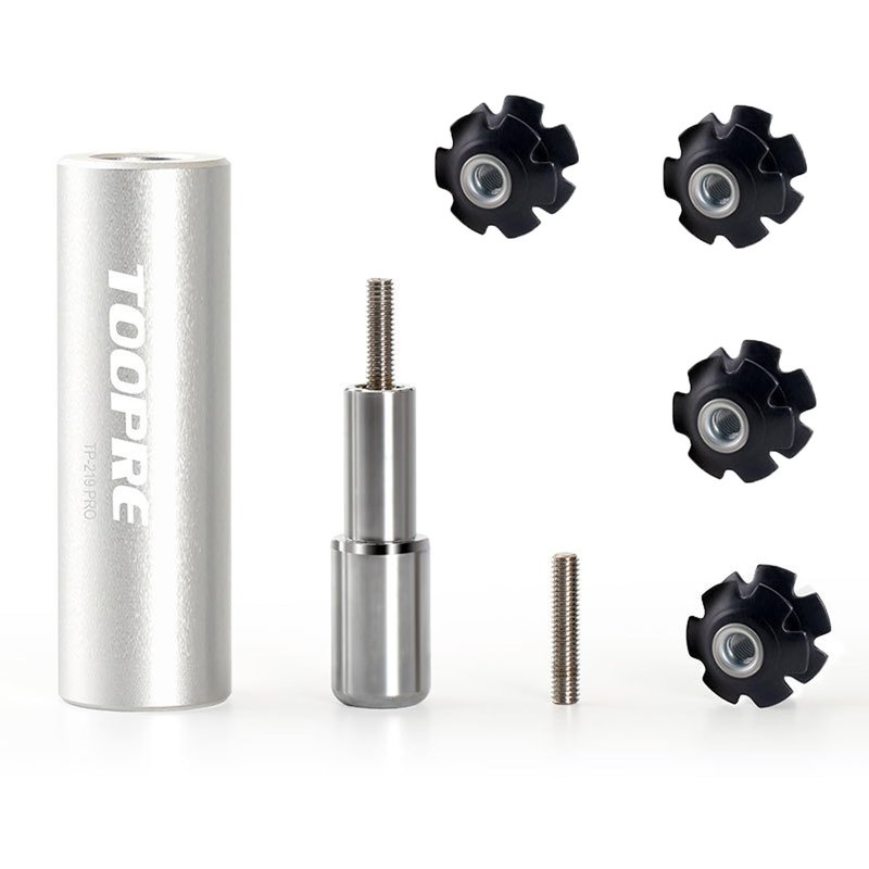 Shcobomo Bicycle Fork Star Nut Setting Installer with Free Spare Special Screw, Foundation Star Nut Setter Installation Tool for 1", 1-1/8" Threadless Fork Tubes