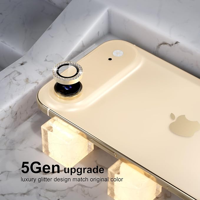 Choiche Compatible for iPhone 17 Air Camera Lens Protector Bling, 9H Tempered