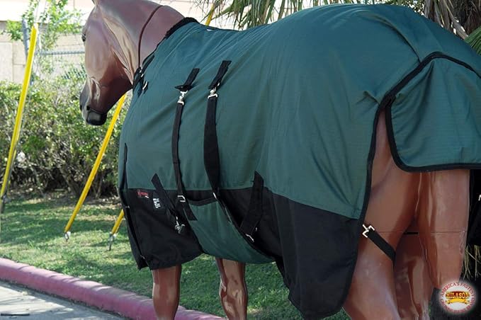 HILASON 1200D Winter Waterproof Poly Horse Blanket Belly Wrap | Turnout Blankets for Horses