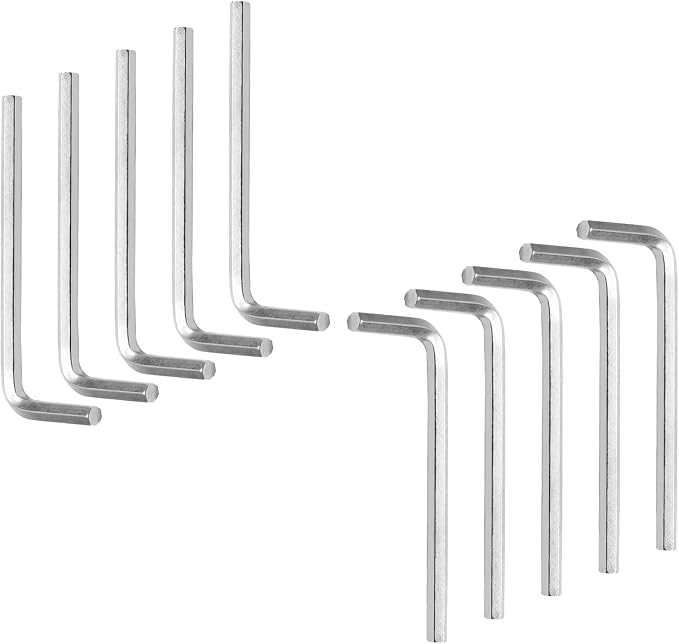 Piutouyar 4mm Hex Key Allen L Shaped Wrench, Small Hexagon Head Replacement for Bike & Furniture Repair (10Pcs)
