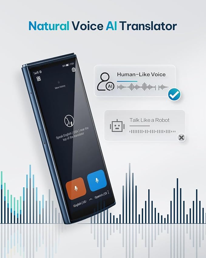 iFLYTEK AI Language Translator Device — 60 Languages, Real-Time Split-Screen &