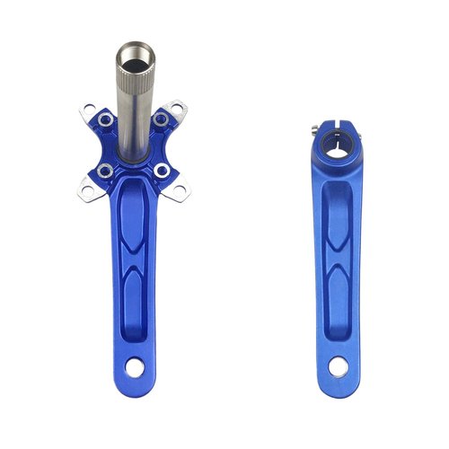 BNVB Bike Crank Arm Set， 170mm 104 BCD Mountain Bike Crank Set with Bottom Bracket Crank and Chainring Bolts for MTB BMX Road Bicyle, Compatible with Shimano, FSA, Gaint (Black/Red/Silver) (Blue)