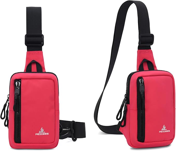 Peicees Small Crossbody Bag for Men Women Mini Sling Bag Travel Running Phone