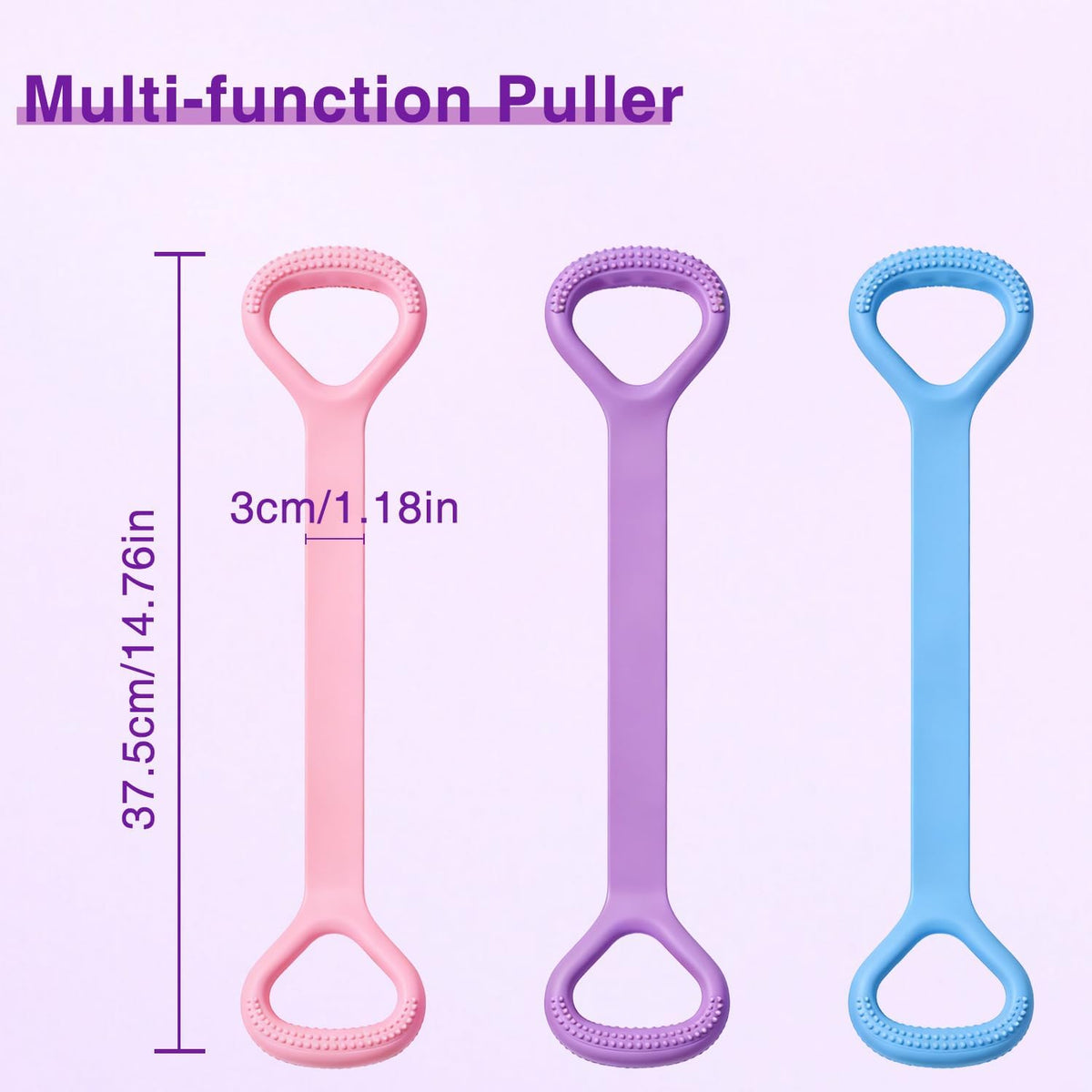 Skiennix Figure 8 Resistance Bands - Elastic Stretch Fitness Set for Arm & Shoulder Workouts | 3PCS
