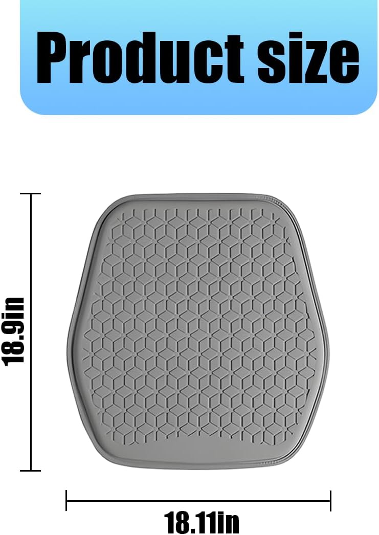 Zpana Gel Car Seat Cushion, Non-Slip Breathable Pad for Driving, Gray