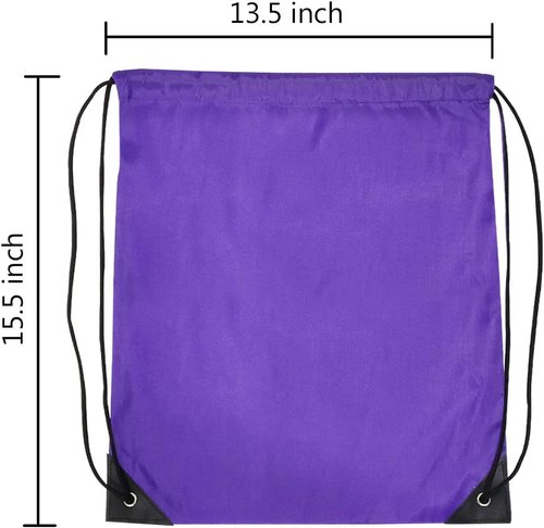 GoodtoU Drawstring Bags - 20 Pack Nylon Cinch Backpacks for Gym, Travel & Parties | 15.5x13.5 Inch, 10 Colors