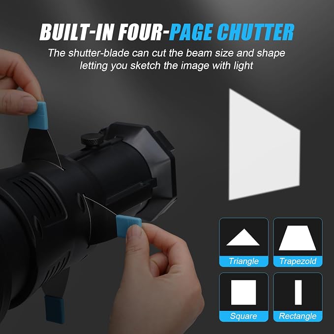Bowens Mount Spotlight Conical Optical Snoot kit, Photography Lighting Accessory
