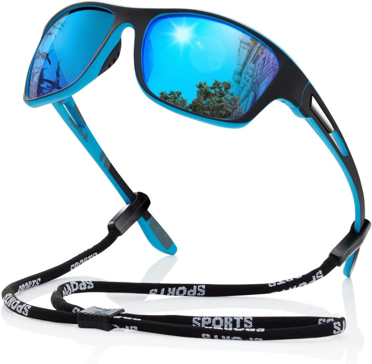 Suoso Polarized Sports Sunglasses - UV400 Protection Wrap-Around Goggles for Men | Ideal for Driving & Fishing