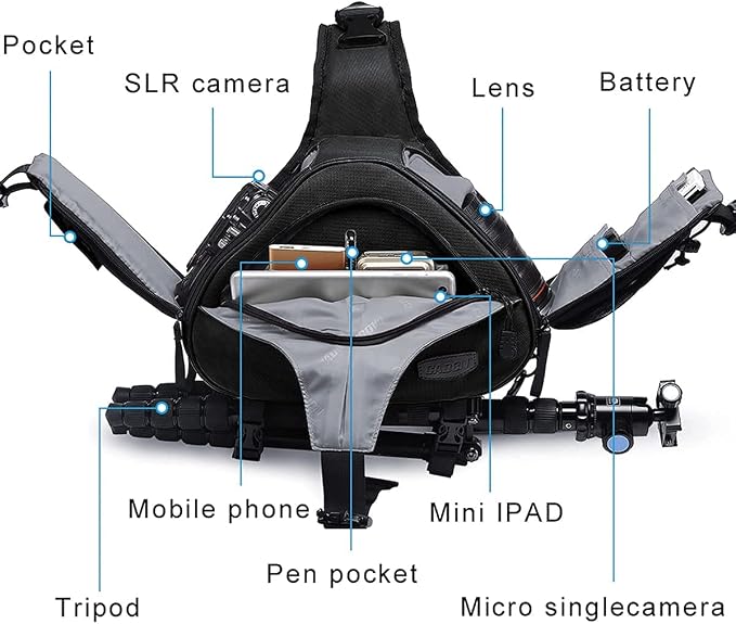 CADeN Camera Bag Sling Backpack Camera Case Waterproof