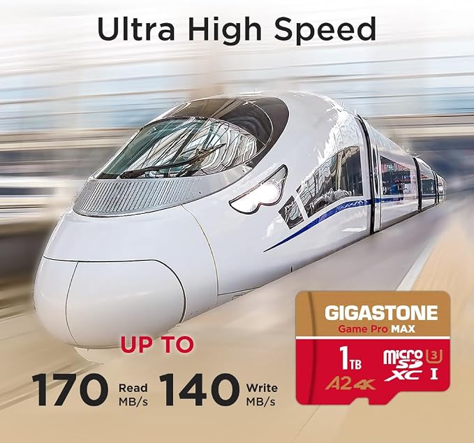 【for Switch 1 Only】 GIGASTONE 1TB Micro SD Card, 4K Game Pro MAX, Memory Card