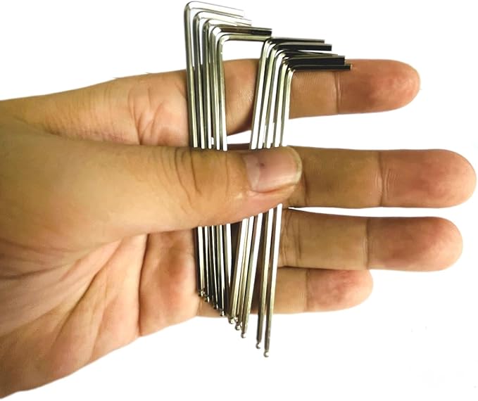10pcs 2mm Ball End Allen Wrench sets,2mm Hex Key Wrench set,2mm ball end Hex Driver allen key Door Key L Shaped hex wrench set with Long Arm 95mm lengh.2mm ball end hex wrench