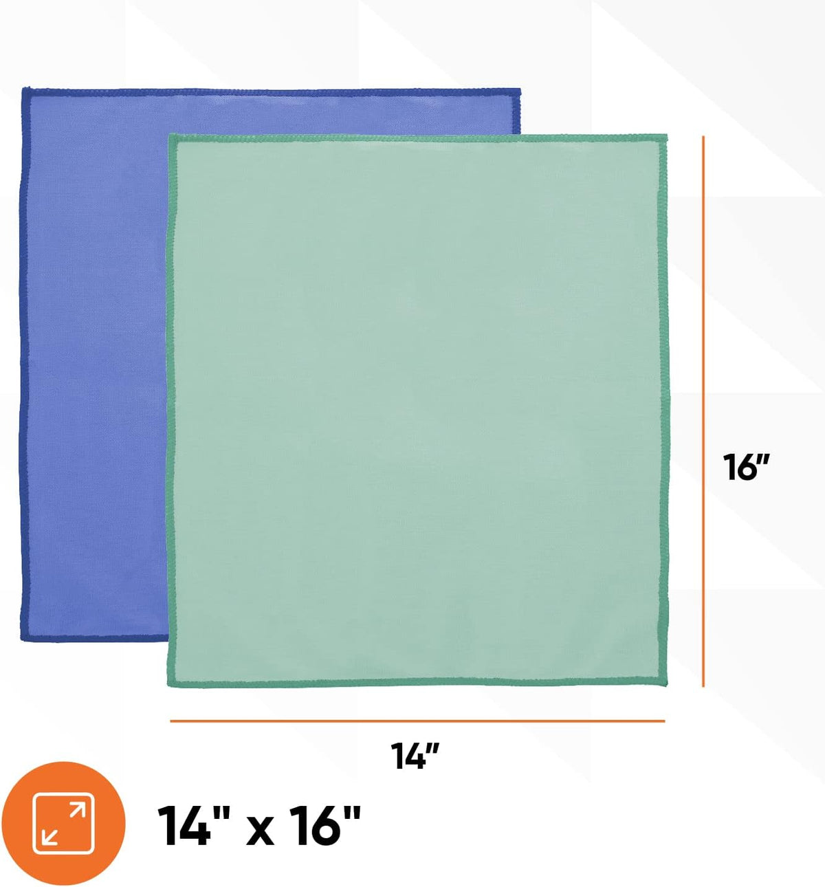 Superio Microfiber Window Cleaning Cloth, Mirror & Glass Miracle Cloth Lint & Streak Free, Washable, Large Eco-Friendly for Cars, Tv Screens, Glasses, Cleans with Plain Water (14x16), 8 Pack