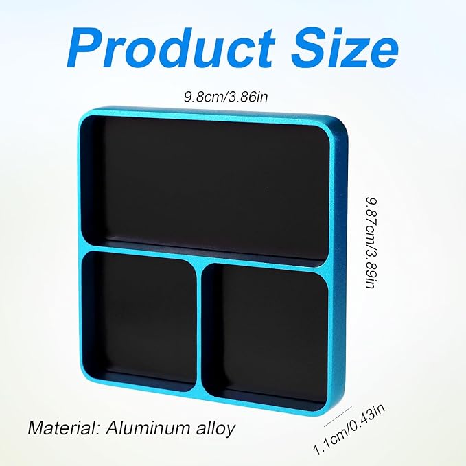 Magnetic Parts Tray, Magnetic Electronic Repair Screws and Parts Organizer Magnet Tool Tray Holder Ideal Screws Sockets Bolts Pins Small Parts Organization Supply(Sky Blue)
