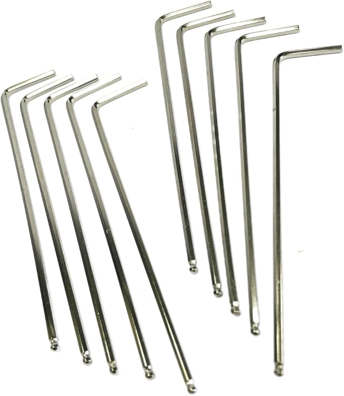 10pcs 2mm Ball End Allen Wrench sets,2mm Hex Key Wrench set,2mm ball end Hex Driver allen key Door Key L Shaped hex wrench set with Long Arm 95mm lengh.2mm ball end hex wrench