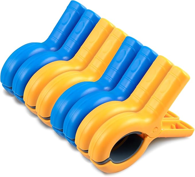 8 Pack Beach Towel Clips for Beach & Pool Chairs Cruise Essential, Heavy Duty