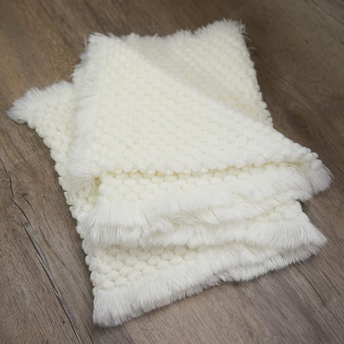 Zeroest Baby Photography Props Basket Braid Wool Wrap Newborn Photo Shoot