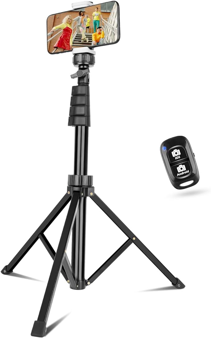 Sensyne 67" Phone-Tripod, Extendable Cell Phone Tripod Stand & Selfie Stick