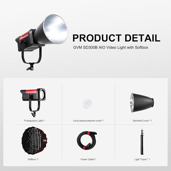 GVM 300W Bi-Color LED Video Light