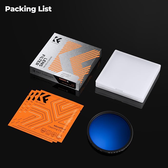 K&F CONCEPT 40.5mm Variable ND Lens Filter ND2-ND400 18 Multi-Layer Coatings