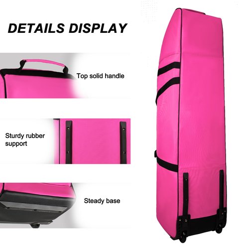 Goloni Golf Travel Bag with Wheels for Airlines, Heavy Duty Golf Club Travel Case, Water Resistant Golf Bag Cover for Air Travel, Portable Foldable Golf Luggage for Men Women