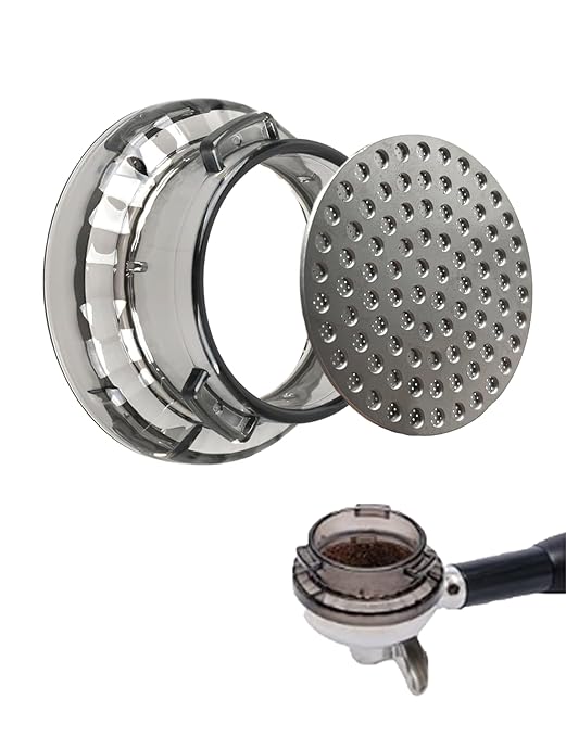54mm Dosing Funnel with Stainless Steel Puck Screen Set for Breville Barista Portafilters, Catcan Espresso Portafilter Funnel for Series Barista