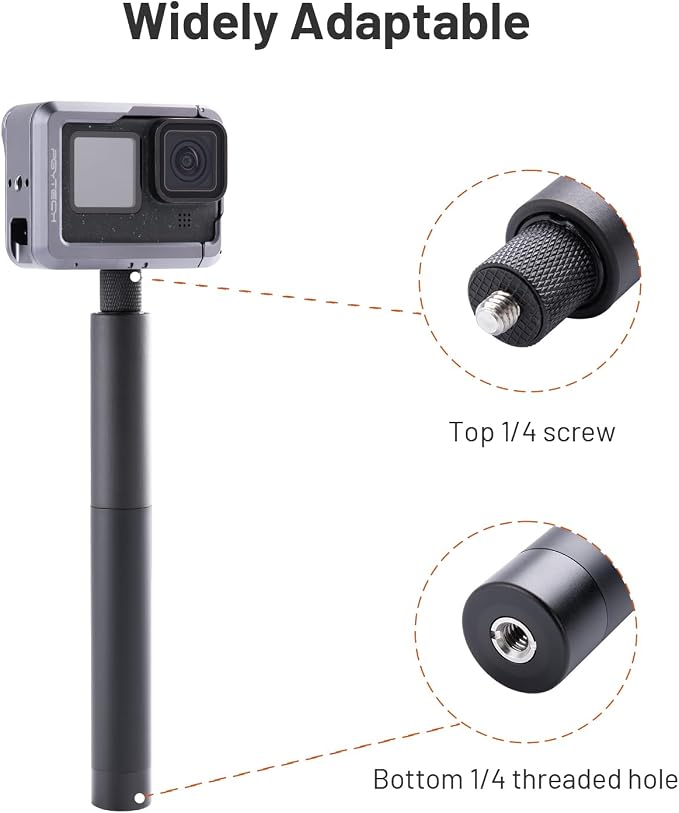 PGYTECH Extendable Selfie Stick Aluminum Long Pole Invisible