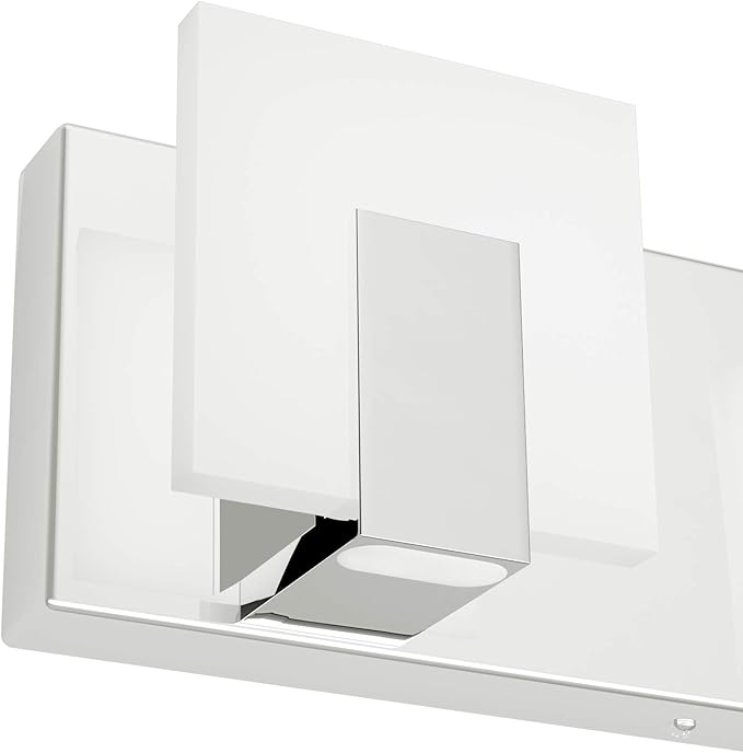Aipsun 6 Lights Dimmable Modern LED Bathroom Vanity Light Acrylic Stainless Steel Chrome Up and Down Bathroom Wall Light Over Mirror(White Light 6000K)