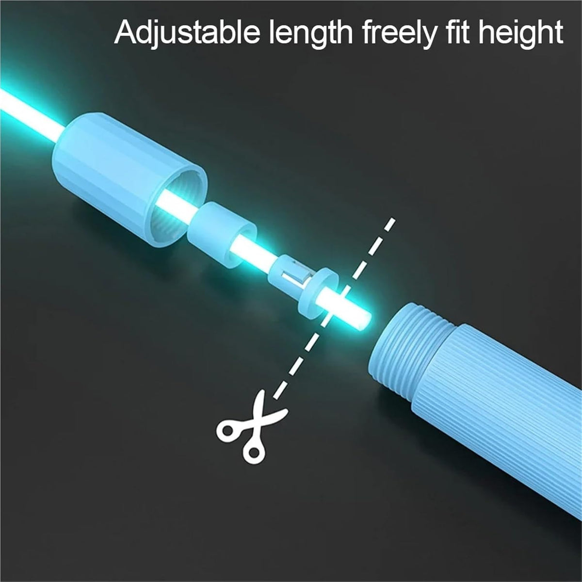 Skiennix LED Night Glow Jump Rope - Adjustable Glowing Skipping Rope for Adults | Portable Fitness Equipment