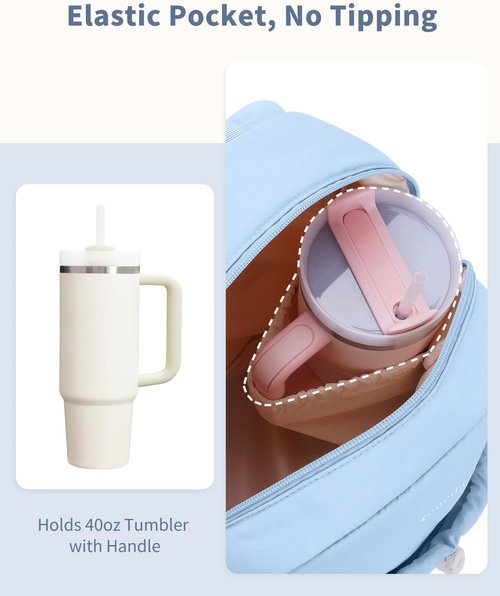 Ceneda Gym Backpack for Women - Stylish Bag with Shoe Compartment, Wet Pocket & Cup Holder