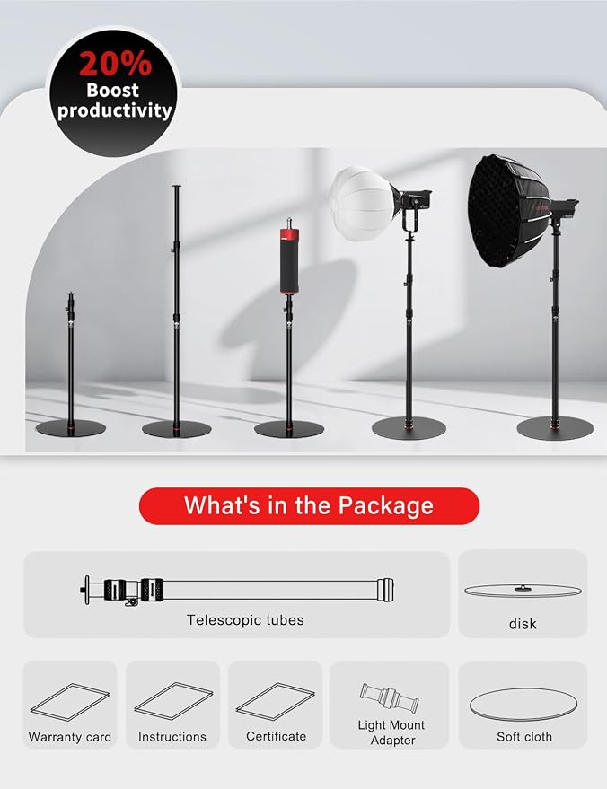 IFOOTAGE A400 Round Base Monopod Light Stand