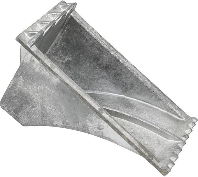 Buyers Products WC1267 Aluminum Wheel Chock, 6.25 x 12.25 x 7 Inch, Steep Slope Design with Rugged Teeth for Extra Stability, Silver