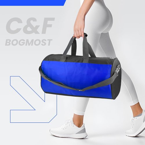 C&F BOGMOST Travel Duffel Bag - Large Waterproof Gym Bag for Men & Women | Lightweight Blue Oxford Cloth