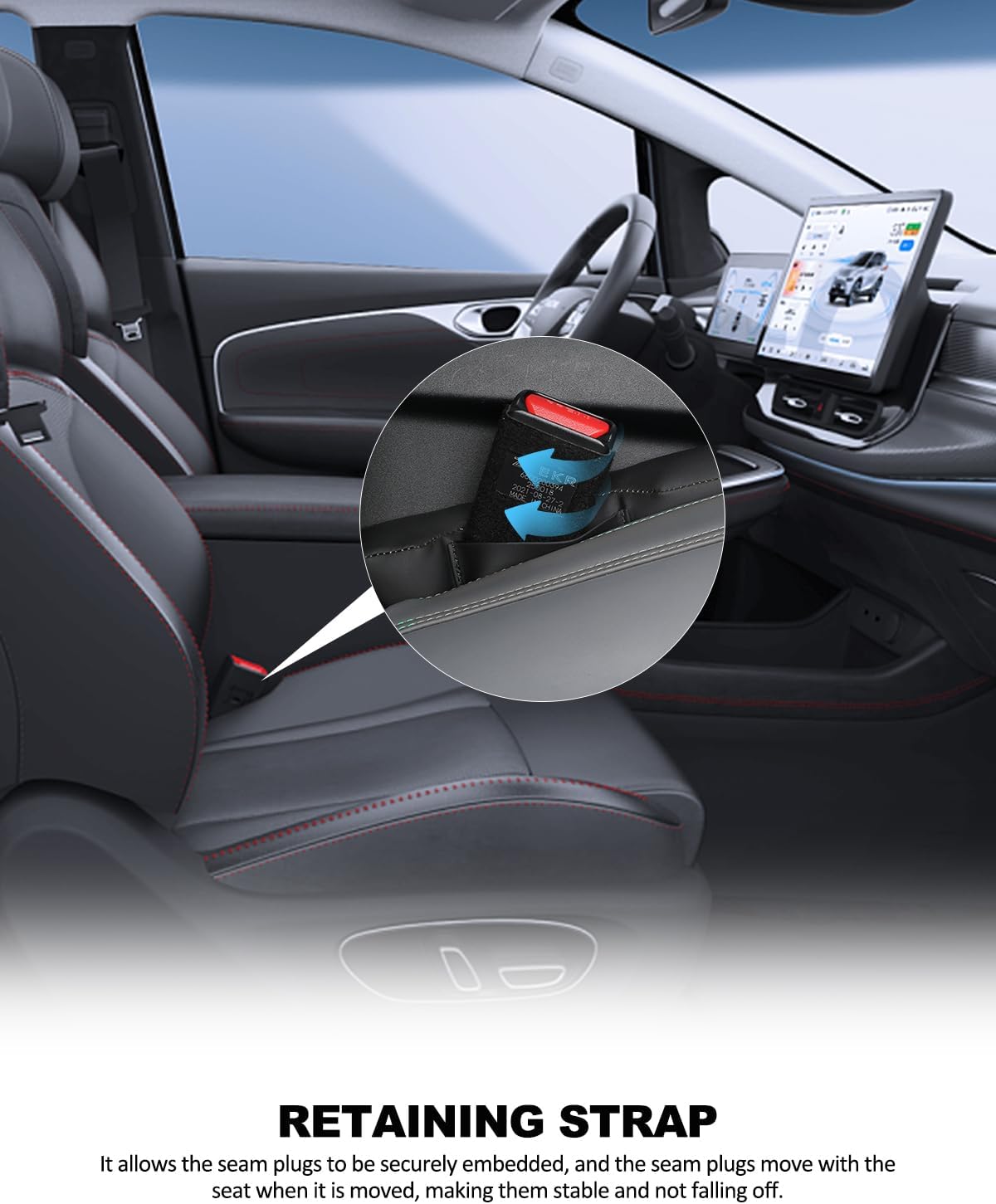 Car Seat Gap Filler Universal for Car SUV Truck Fit Organizer Fill The Gap Between Seat and Console Stop Things from Dropping 2Pcs