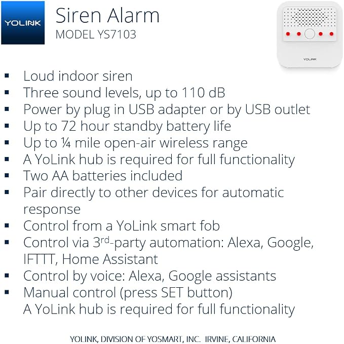 Smart Siren Alarm, Wireless Home Security Alarm