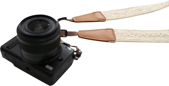 Original Design Personalized Adjustable Camera Strap Cream Graceful & Vintage