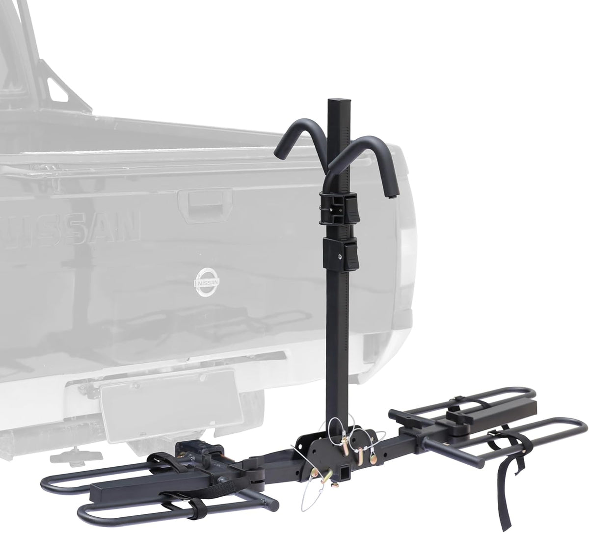 Young 2 Bike Rack - Foldable Hitch Mount Bicycle Carrier for Cars, SUVs & Trucks - 80 lbs Capacity