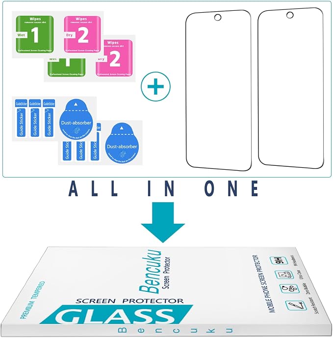 2 Pack Screen Protector for Google Pixel 9 Pro XL Tempered Glass