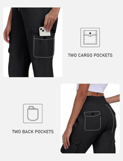 MoFiz Women's Cargo Capris Pants - Lightweight Quick-Dry Travel & Hiking Pants | Summer Comfort