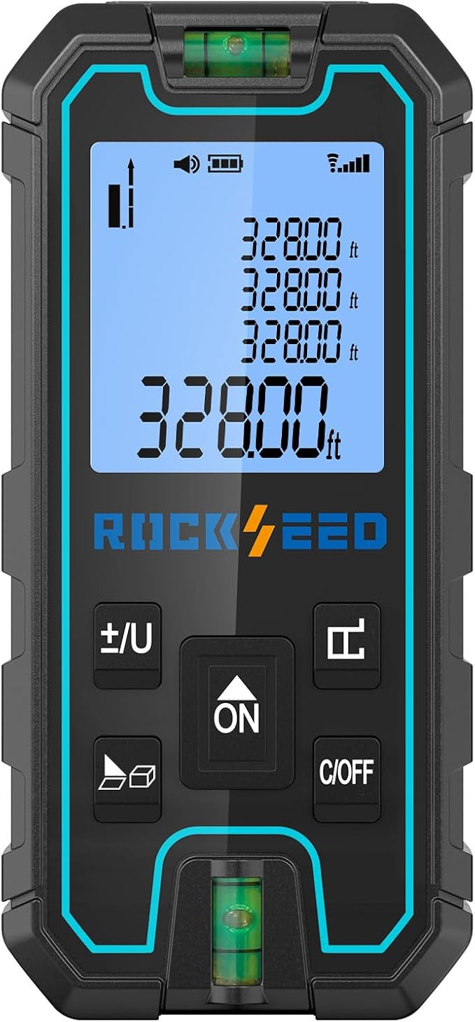 Laser Measure 165 Feet, RockSeed Portable Laser Distance Meter, Digital