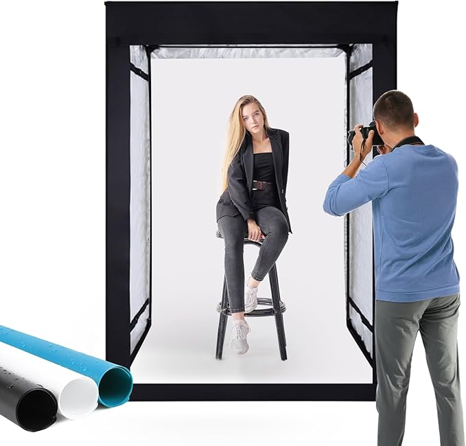 48"x78"x40" Large Photo Studio Light Box Photography, 8 Light LED Panels