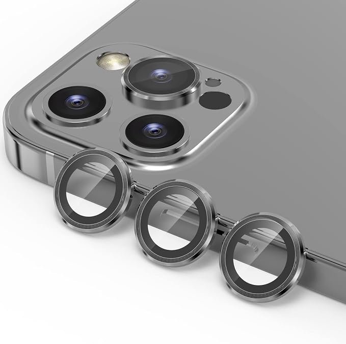 YWXTW Aluminum Alloy Tempered Glass Camera Circle Cover