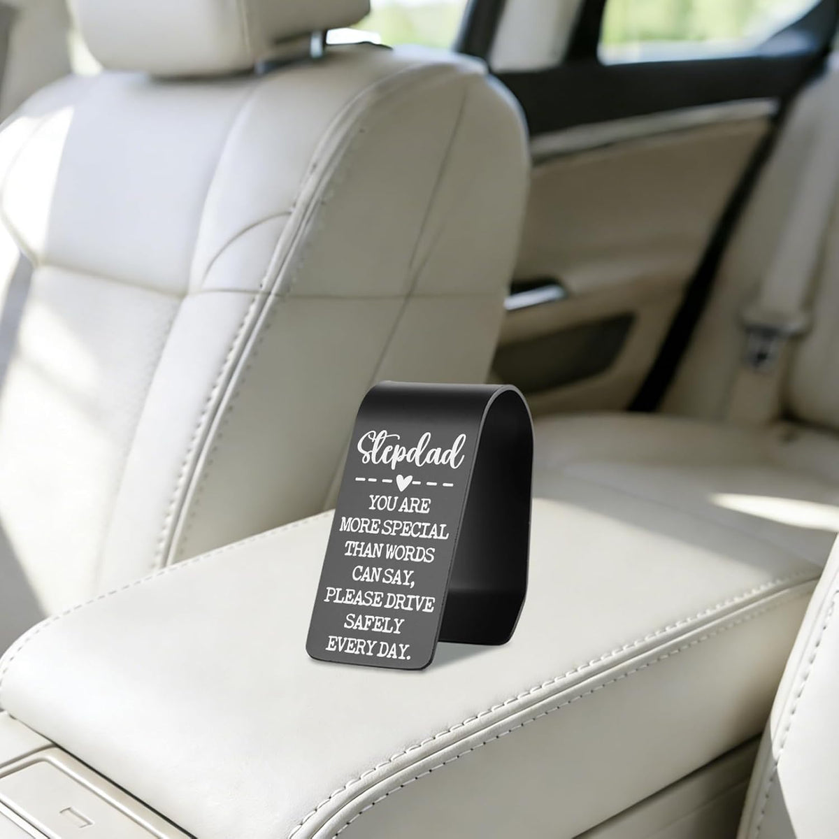 Stepdad Gift Car Visor Clip Safe Driving Reminder, You are More Special Than Words Can Say, Birthday from Family, Inspirational Car Accessory YZY14