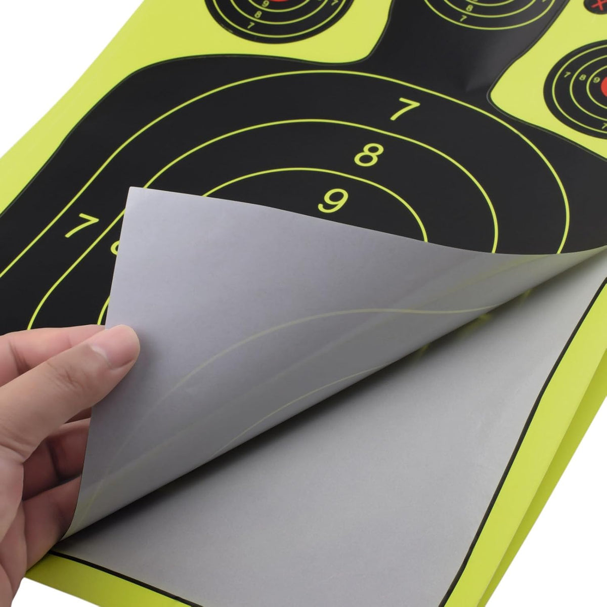 Silhouette Splatter Targets by [Brand Name] - 12x18 Inch for Easy Shot Visibility | 10 Pack for BB Guns & Airguns