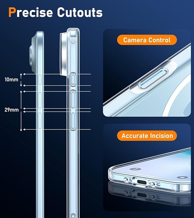 for iPhone Air Case Clear, Magnetic iPhone Air Case